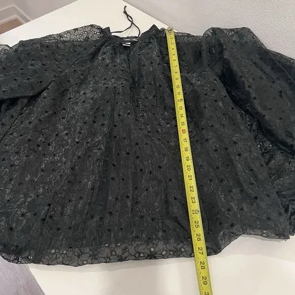 H&M HM Conscious Organza Kaftan DRESS Black BLOGGERS SOLD OUT STYLE Medium - Picture 11 of 11